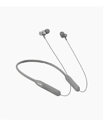 Linktech Neckband Android-iOS-Mac-Windows Uyumlu Silikonlu Kablolu-Kablosuz Ense Tipi Bluetooth Kulaklık Gri