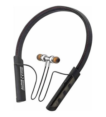 Auris ARS-BT16 Android & iOS Uyumlu Tek Mikrofonlu Silikonlu Kablolu-Kablosuz Boyun Askılı Bluetooth Kulaklık Siyah