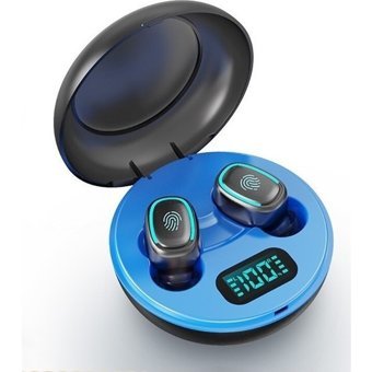 Ninglongrankai Android & iOS Uyumlu 5.1 Silikonlu Gürültü Önleyicili Kablosuz Kulak İçi Bluetooth Kulaklık Mavi