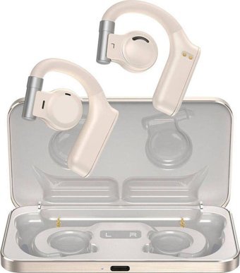Wiwu T18 Android & iOS Uyumlu 5.2 Silikonsuz Kablosuz Kulak İçi Bluetooth Kulaklık Bej