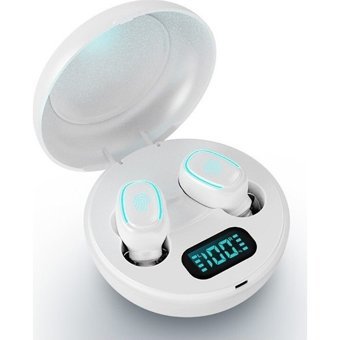 Ninglongrankai Android & iOS Uyumlu 5.1 Silikonlu Gürültü Önleyicili Kablosuz Kulak İçi Bluetooth Kulaklık Beyaz