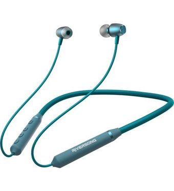 Riversong Audio Stream M1 Android & iOS Uyumlu 5.3 Silikonlu Kablosuz Boyun Askılı Bluetooth Kulaklık Yeşil