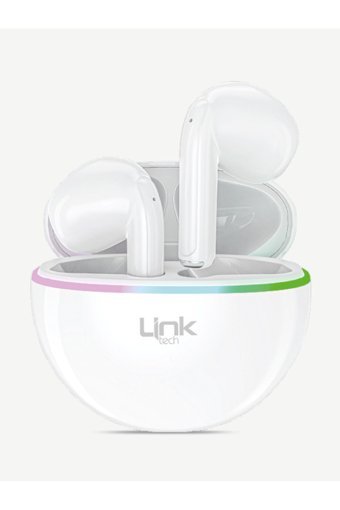 Linktech S25 Android-iOS-Mac-Windows Uyumlu Su Geçirmez 5.2 Işıklı Silikonsuz Kablosuz Kulak İçi Bluetooth Kulaklık Beyaz