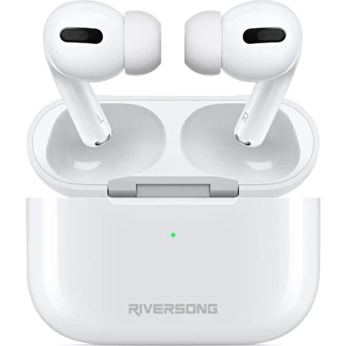 Riversong Audio Airfly L5 Android & iOS Uyumlu Su Geçirmez Çift Mikrofonlu 5.3 Silikonlu Kablosuz Kulak İçi Bluetooth Kulaklık Beyaz