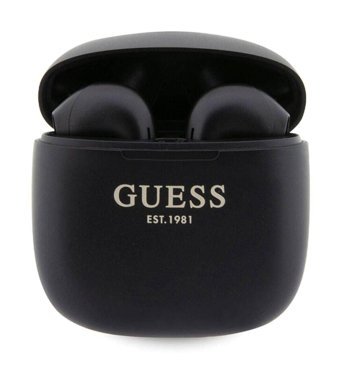 Guess EST Yazı Logolu Android & iOS Uyumlu 5.3 Silikonsuz Kablosuz Kulak İçi Bluetooth Kulaklık Siyah