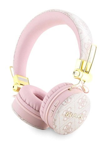 Guess Android & iOS Uyumlu Tek Mikrofonlu 2.0 Silikonlu Gürültü Önleyicili Kablosuz Kulak Üstü Bluetooth Kulaklık Pembe