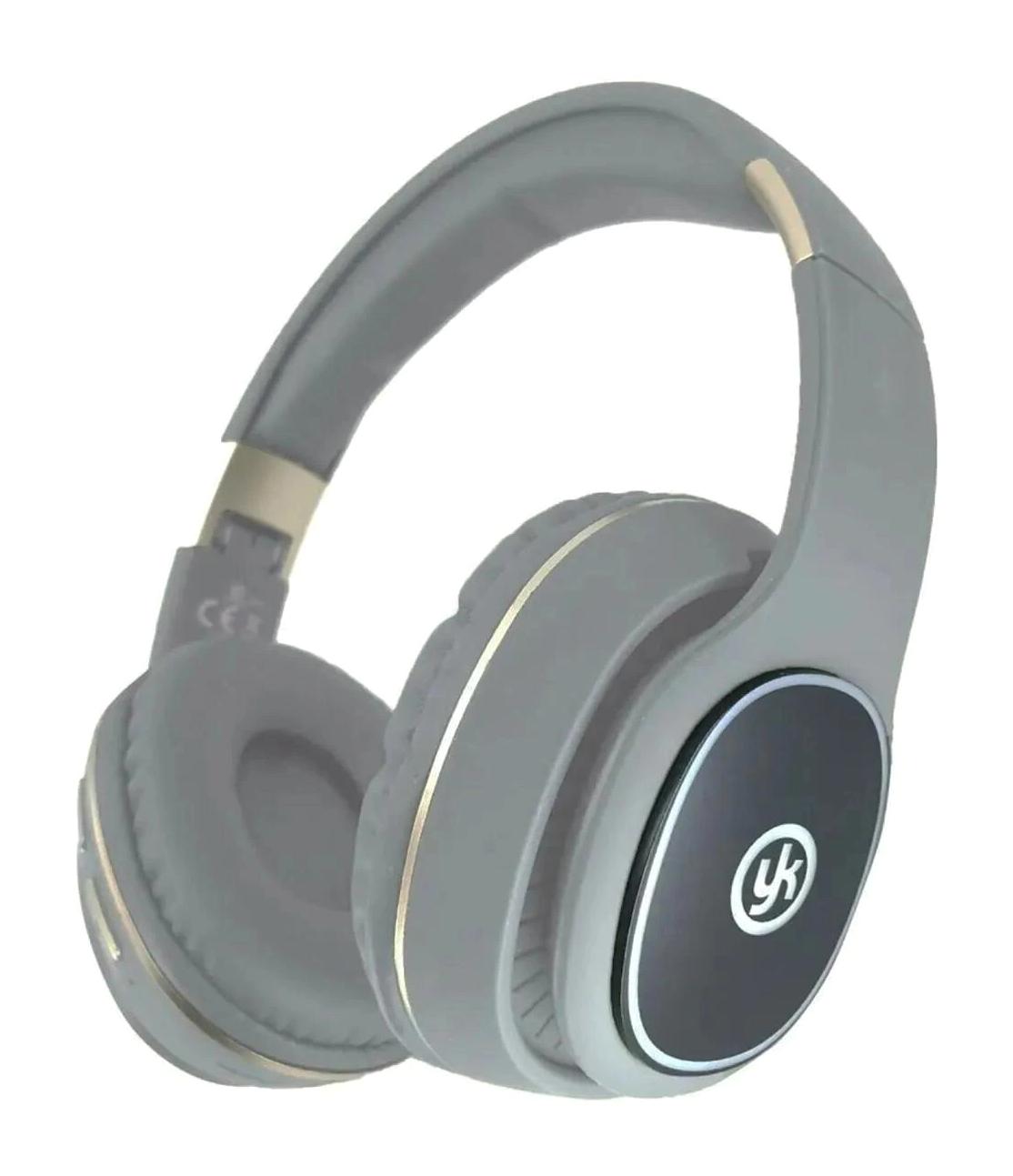 YK Design SR811 Android & iOS Uyumlu Tek Mikrofonlu 5.0 Silikonlu Gürültü Önleyicili Kablosuz Kulak Üstü Bluetooth Kulaklık Gri