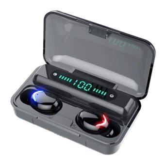Cbtx F9-5C Android & iOS Uyumlu Çift Mikrofonlu 5.0 Işıklı Silikonlu Gürültü Önleyicili Kablosuz Kulak İçi Bluetooth Kulaklık Siyah