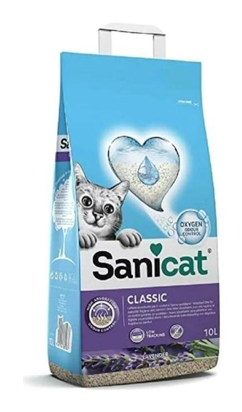 Sanicat Lavanta Kokulu Topaklanan Kalın Taneli Bentonit Kedi Kumu 10 lt