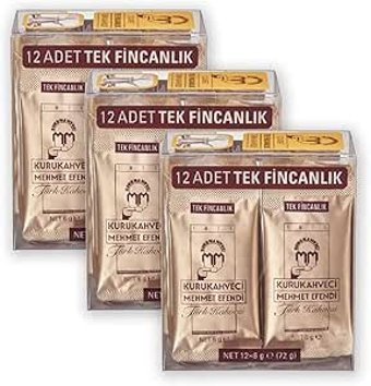 Kurukahveci Mehmet Efendi Sade Orta Kavrulmuş Türk Kahvesi 36x6 gr