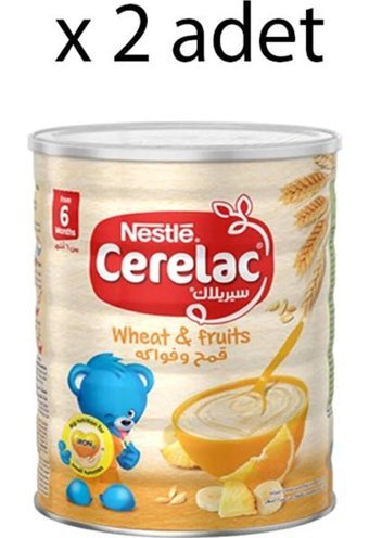 Nestle Cerelac İnek Sütlü Tahıllı Buğday-Meyveli Probiyotikli Kaşık Maması 2x400 gr