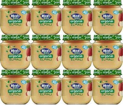 Hero Baby Organik Tahılsız Glutensiz Organik Meyveli Kavanoz Maması 12x120 gr