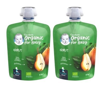 Gerber Organic for Baby Tahılsız Glutensiz Organik Armutlu Kaşık Maması 2x90 gr
