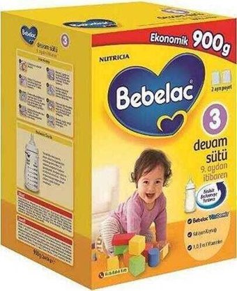 Bebelac İnek Sütlü Tahılsız Probiyotikli 3 Numara Devam Sütü 900 gr