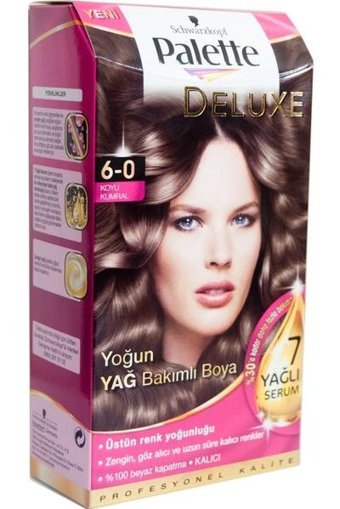 Palette Deluxe 6-0 Kumral Amonyaksız Krem Saç Boyası 4x50 ml
