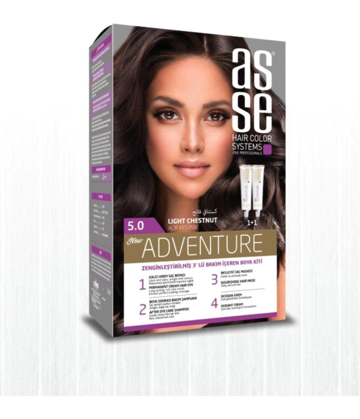 Asse Adventure 5.0 Kestane Krem Saç Boyası 2x50 ml