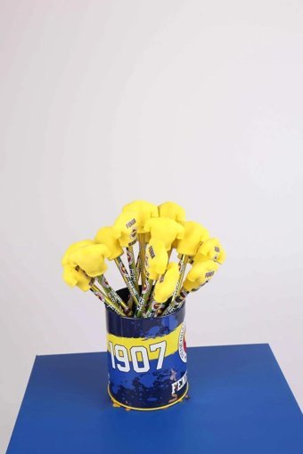 Dekomus Fenerbahçe Silgi Tepeli Silgili Yuvarlak Siyah Kurşun Kalem