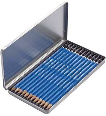 Staedtler Mars Lumograph 12'li Siyah Kurşun Kalem Seti