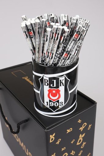Dekomus Beşiktaş Lisanslı Yuvarlak Siyah Kurşun Kalem