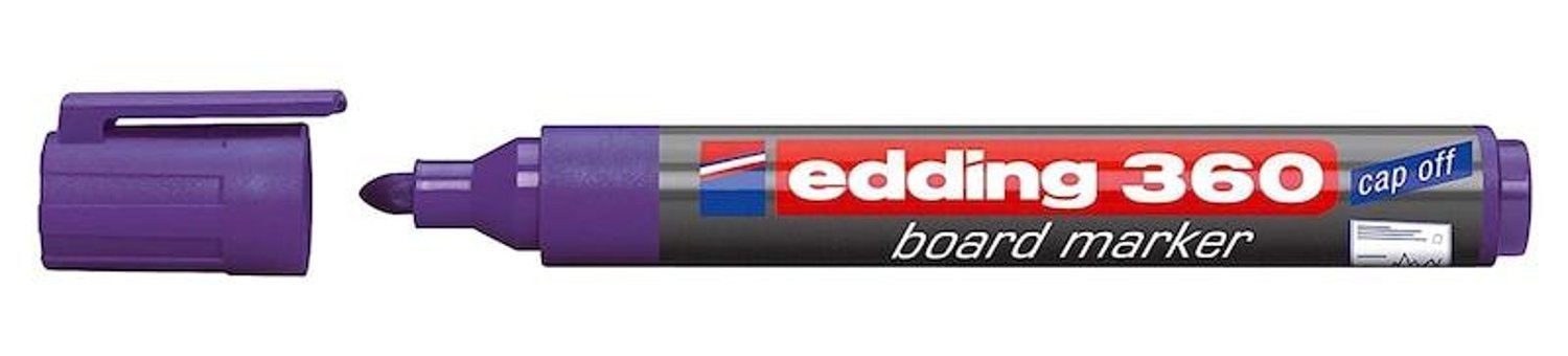 Edding 360 Doldurulabilir Silinebilir Mor Tahta Kalemi