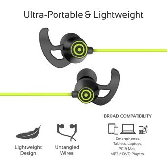 Promate Silikonlu Mikrofonlu 3.5 Mm Jak Kablolu Kulaklık Yeşil