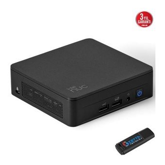 Asus Nuc 13 Pro Slim Kit NUC13L3KV5H01 Dahili Intel Iris Xe Graphics Intel Core i5 1350P 8 GB 256 GB Windows 11 Home Mini Pc + Zetta USB Flash Bellek