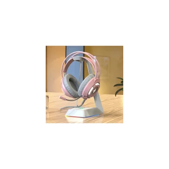 Qiulin Mikrofonlu 3.5 Mm Jak Kablolu Kulaklık Pembe