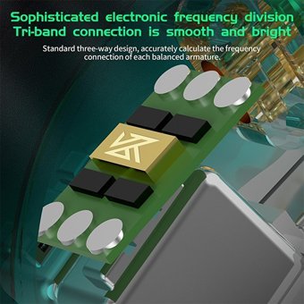 Kz As16 Silikonlu Mikrofonlu Örgülü 3.5 Mm Jak Kablolu Kulaklık Yeşil