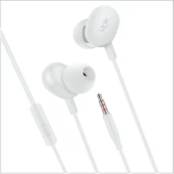 Linktech H310 Silikonlu Mikrofonlu 3.5 Mm Jak Kablolu Kulaklık Beyaz