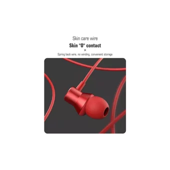 Lenovo Hf130 Silikonlu Mikrofonlu 3.5 Mm Jak Kablolu Kulaklık Kırmızı