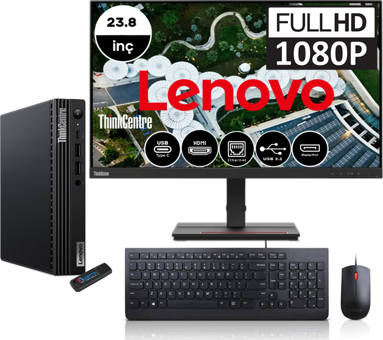 Lenovo ThinkCentre M70Q Gen 4 12E30015TRMF07 Dahili Intel UHD Graphics 770 Intel Core i7 13700T 64 GB 512 GB FreeDos Mini Pc