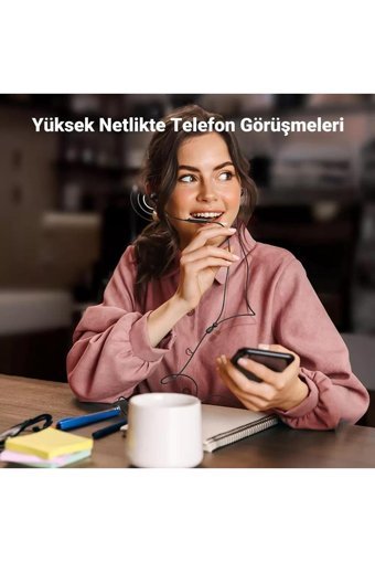 Ugreen Silikonlu Mikrofonlu 3.5 Mm Jak Kablolu Kulaklık Siyah