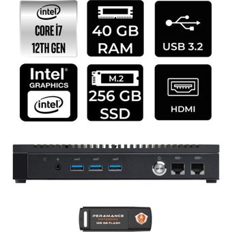 Asus PL64 PL64P336 Dahili Intel Iris Xe Graphics Intel Core i7 1255U 40 GB 256 GB FreeDos Mini Pc + Per4 USB Flash Bellek