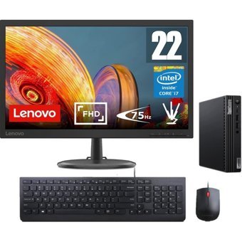 Lenovo ThinkCentre 11T30036TXM04 Dahili Intel UHD Graphics 770 Intel Core i7 12700T 8 GB 2 TB FreeDos Mini Pc + Zetta USB Flash Bellek
