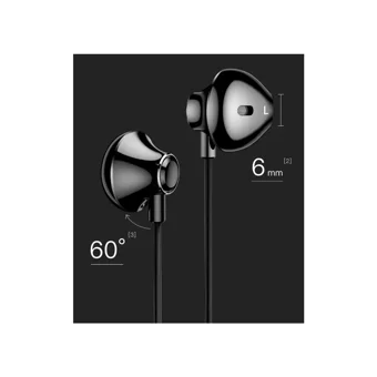Baseus Mikrofonlu 3.5 Mm Jak Kablolu Kulaklık Siyah
