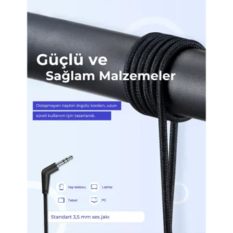 Mpow Che1 Mikrofonlu 3.5 Mm Jak Kablolu Kulaklık Siyah