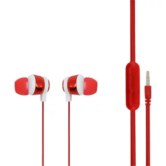 Mf Product Acoustic 0096 Silikonlu Mikrofonlu 3.5 Mm Jak Kablolu Kulaklık Kırmızı