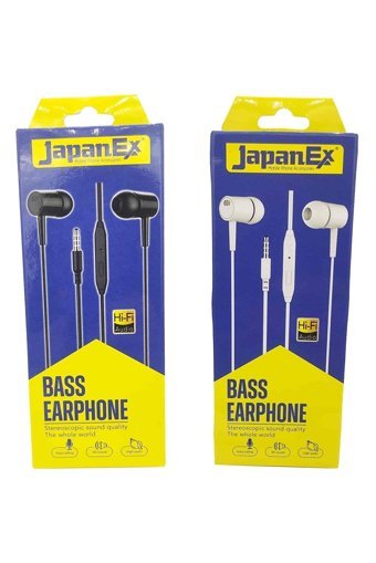 Japanex Silikonlu Mikrofonlu 3.5 Mm Jak Kablolu Kulaklık Siyah