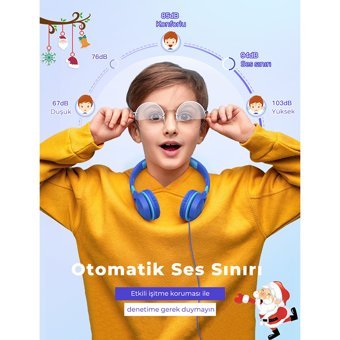 Mpow Che1 Mikrofonlu 3.5 Mm Jak Kablolu Kulaklık Mavi