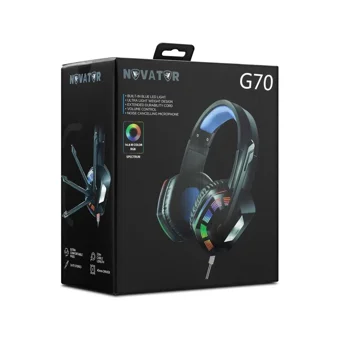 Novator G70 Mikrofonlu 3.5 Mm Jak Kablolu Kulaklık Siyah