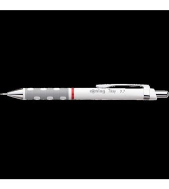Rotring Tikky Silgili Krom Metalik Beyaz 0.7 mm Versatil Kalem