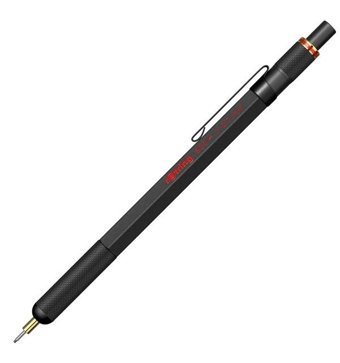 Rotring 800 Plus Silgili Krom Metalik Siyah 0.7 mm Versatil Kalem