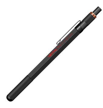 Rotring 800 Plus Silgili Krom Metalik Siyah 0.7 mm Versatil Kalem