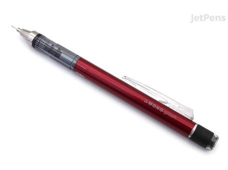 Tombow Mono Silgili Plastik Metalik Kırmızı 0.5 mm Versatil Kalem