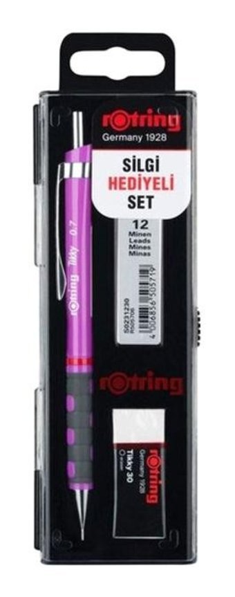 Rotring Tikky Silgili Krom Neon Sarı 0.5 mm Versatil Kalem