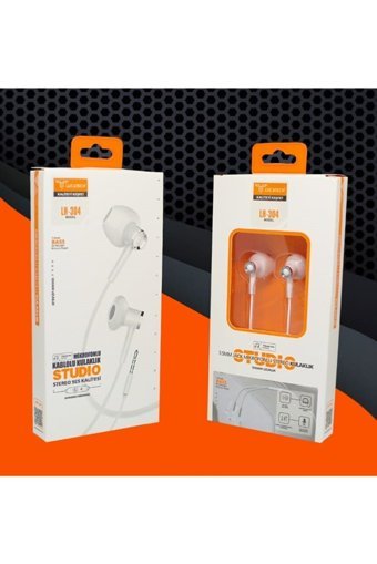 Lucatech Mikrofonlu 3.5 Mm Jak Kablolu Kulaklık Beyaz