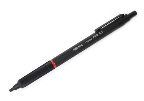Rotring Rapid Pro Silgili Metal Metalik Siyah 0.5 mm Versatil Kalem