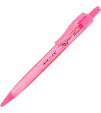Faber-Castell Tri Click 1363 Silgili Metal Metalik Siyah 0.7 mm Versatil Kalem