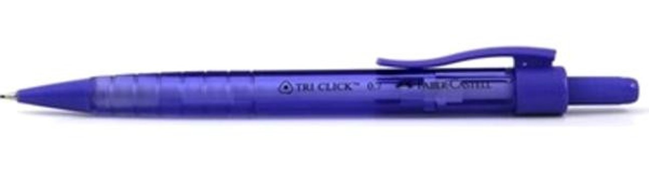 Faber-Castell Tri Click 1363 Silgili Metal Metalik Siyah 0.7 mm Versatil Kalem