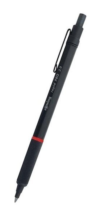 Rotring Rapid Pro Silgili Krom Metalik Siyah 2.0 mm Versatil Kalem